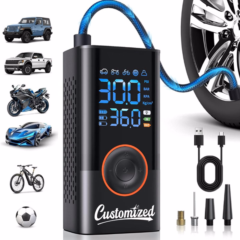 Portable Digital Tire Inflator Pump with USB Charging