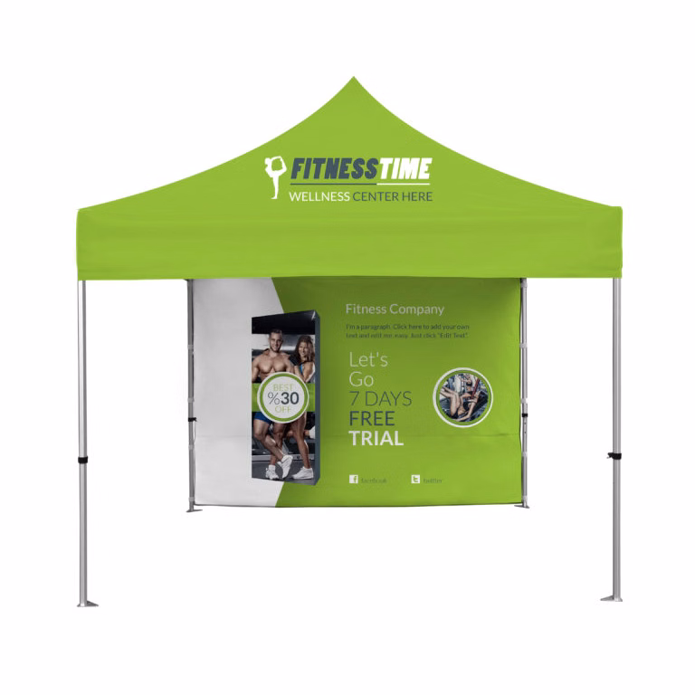10'x10' Deluxe White Steel Frame Tent Kit w/Rear Wall