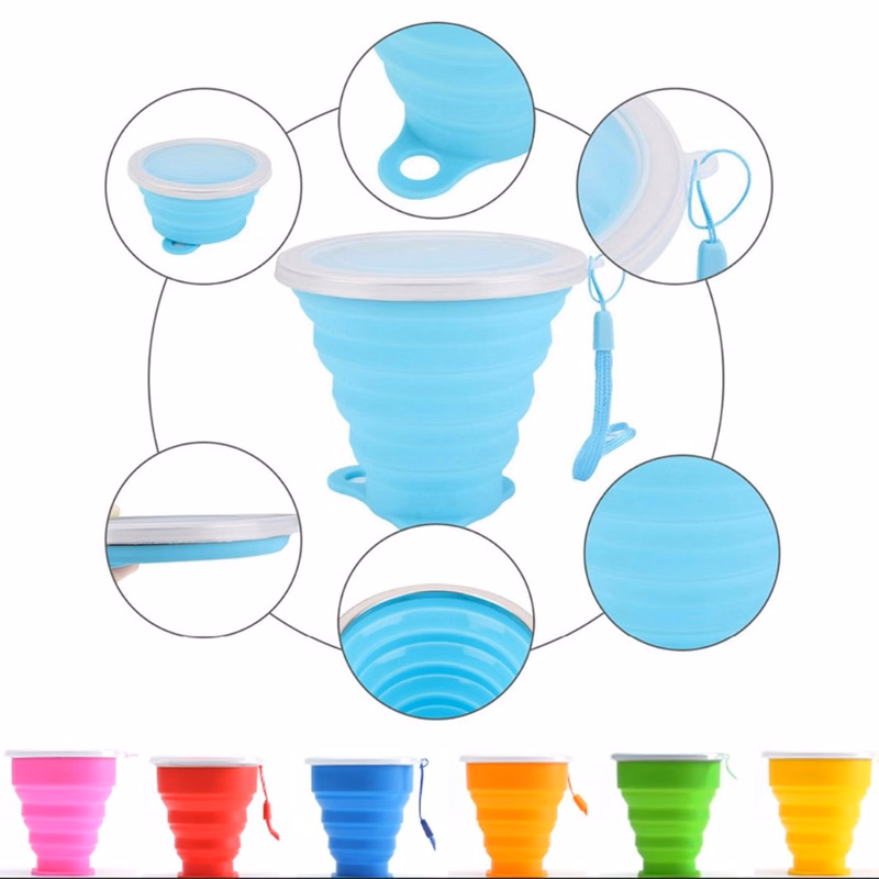 Collapsible Silicone Folding Travel Cup MOQ 10 PCS