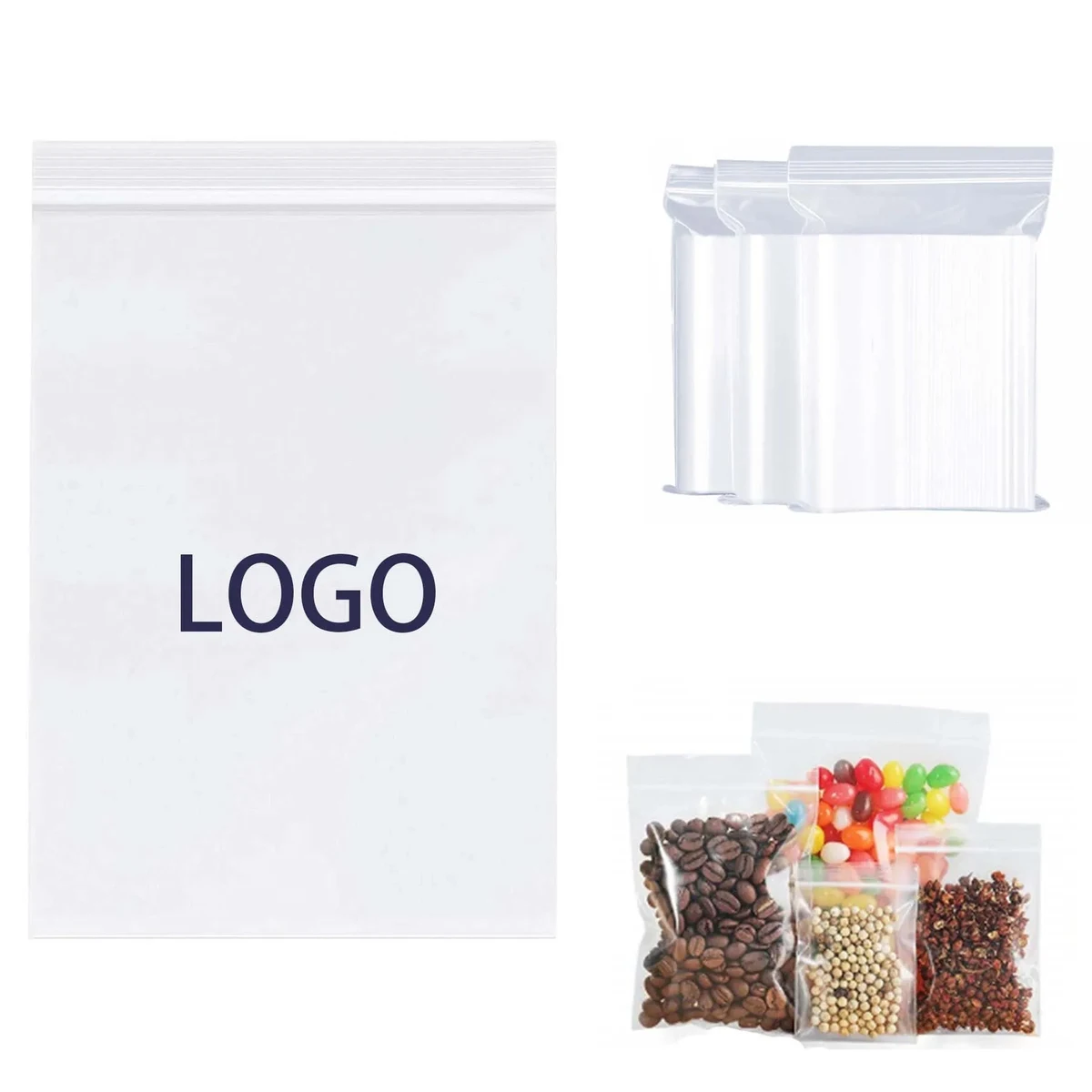 Resealable Ziplock Clear Storage Packaging Poly Bag 1