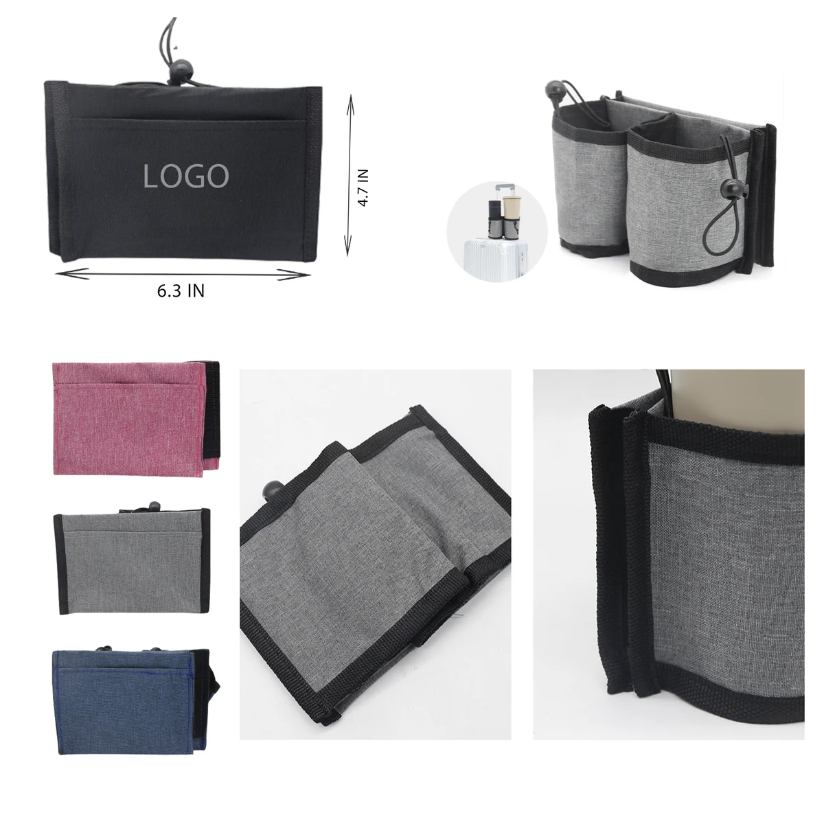 MOQ 10 PCS Versatile Luggage Cup Holder 1