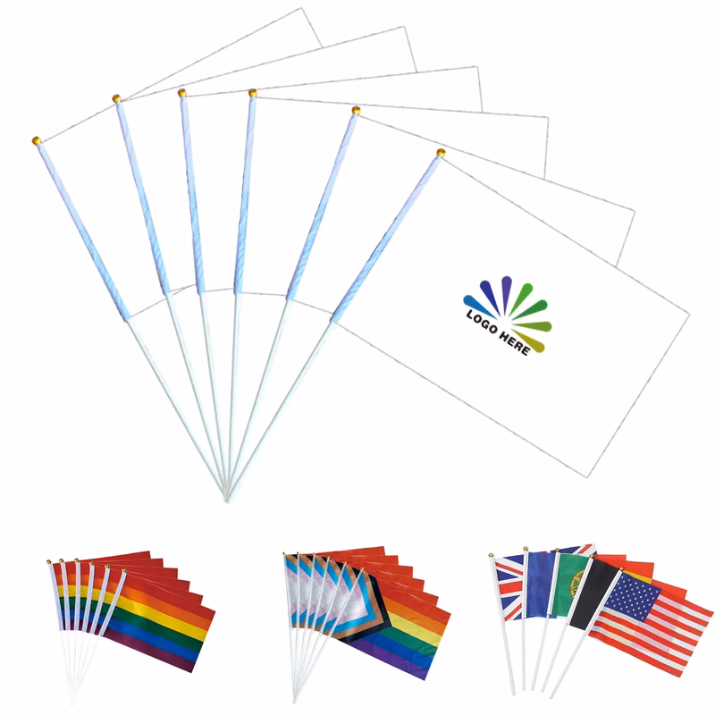 Custom 8.3" x 5.1" Hand Waving Flag
