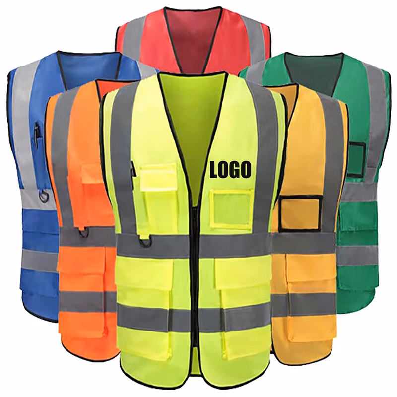 Multi-pocket reflective safety vest