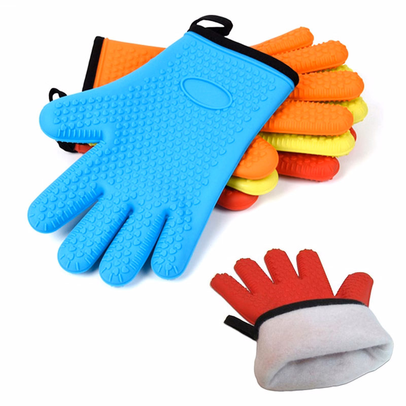 Silicone Oven Mitt w/Cotton Lining