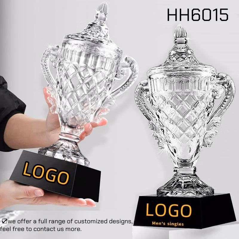 Factory Supply Crystal Trophy Cup Award Champion Winner