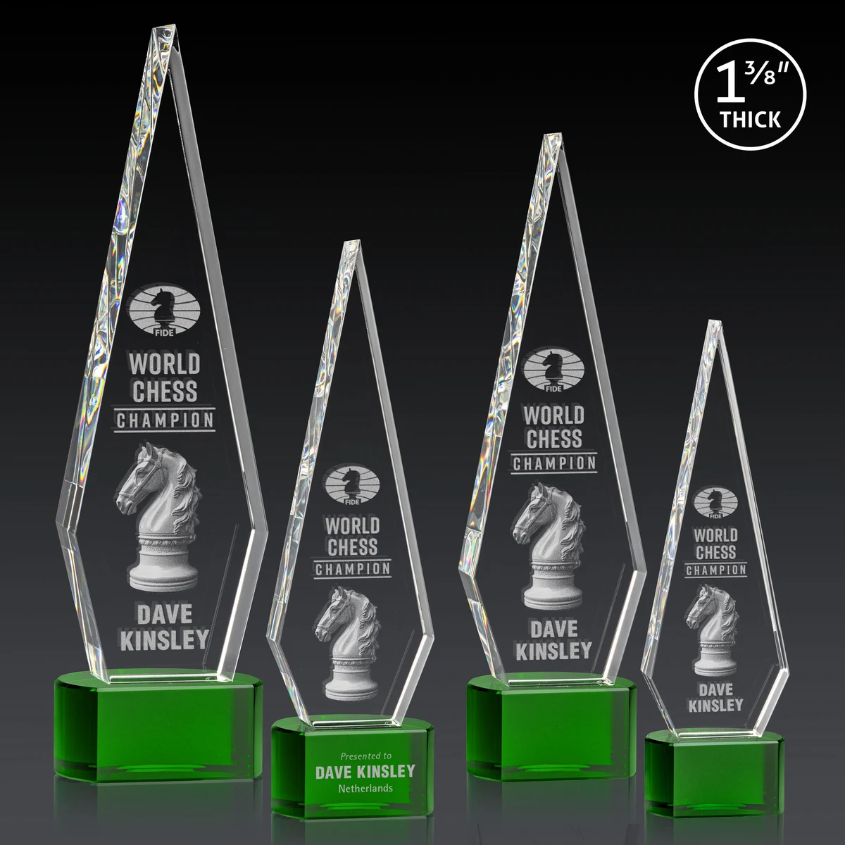 Springfield 3D Award on Paragon Base - Green 1