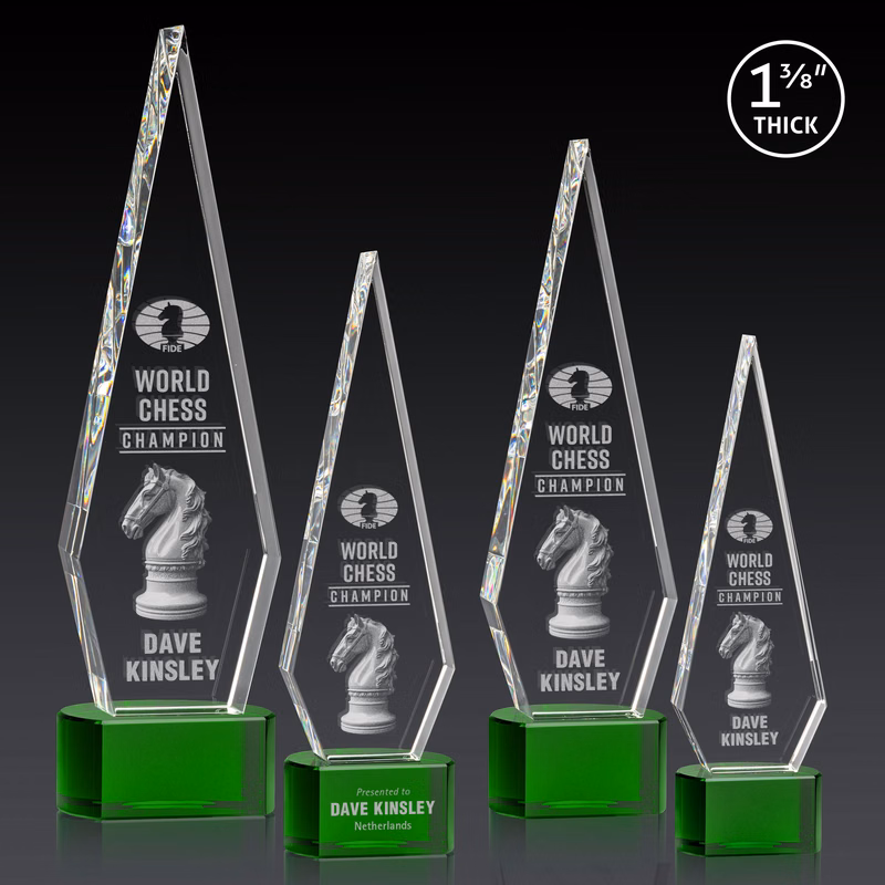 Springfield 3D Award on Paragon Base - Green