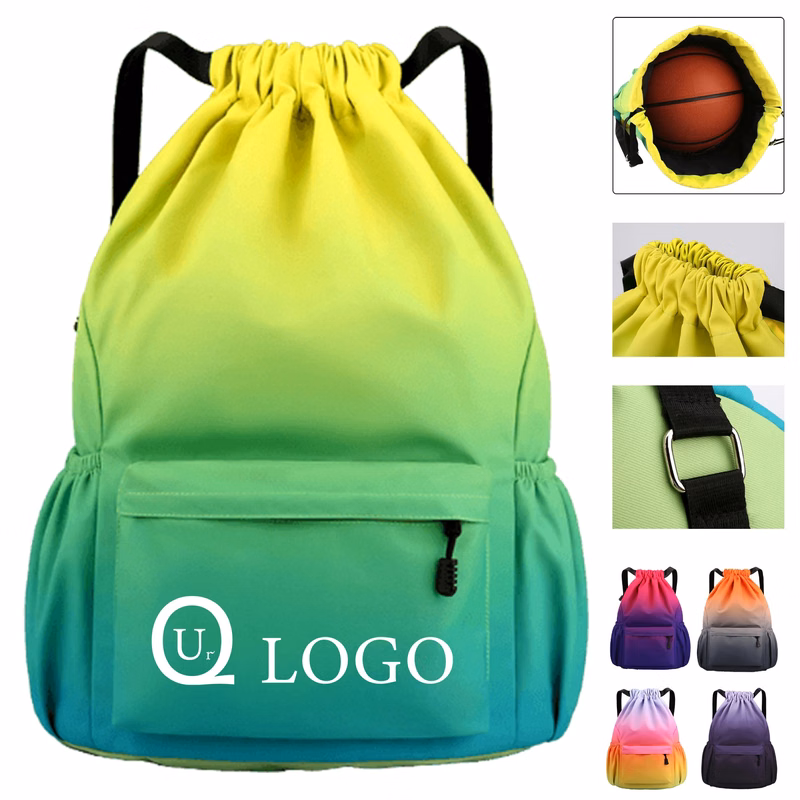 Drawstring Gradient Shoulder Bag