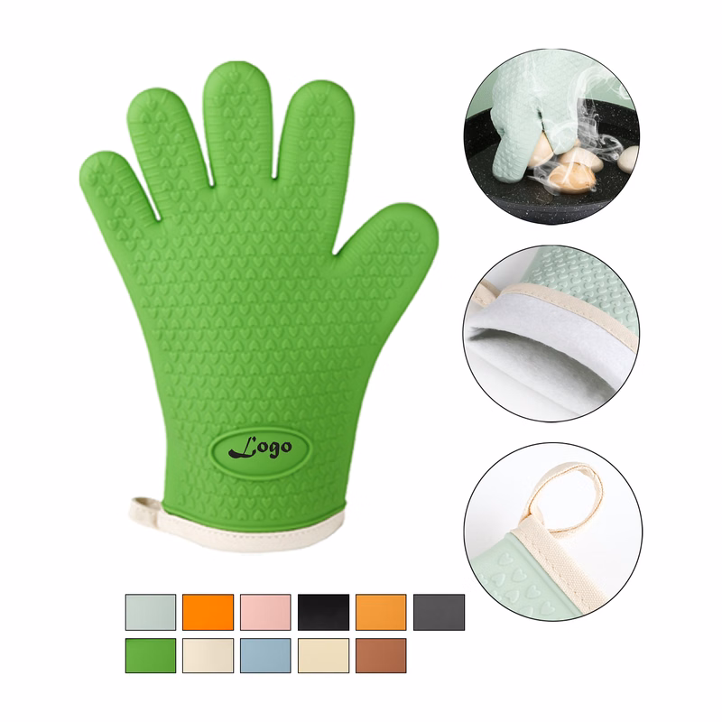 Five-finger Silicone High-temperature Resistant Gloves