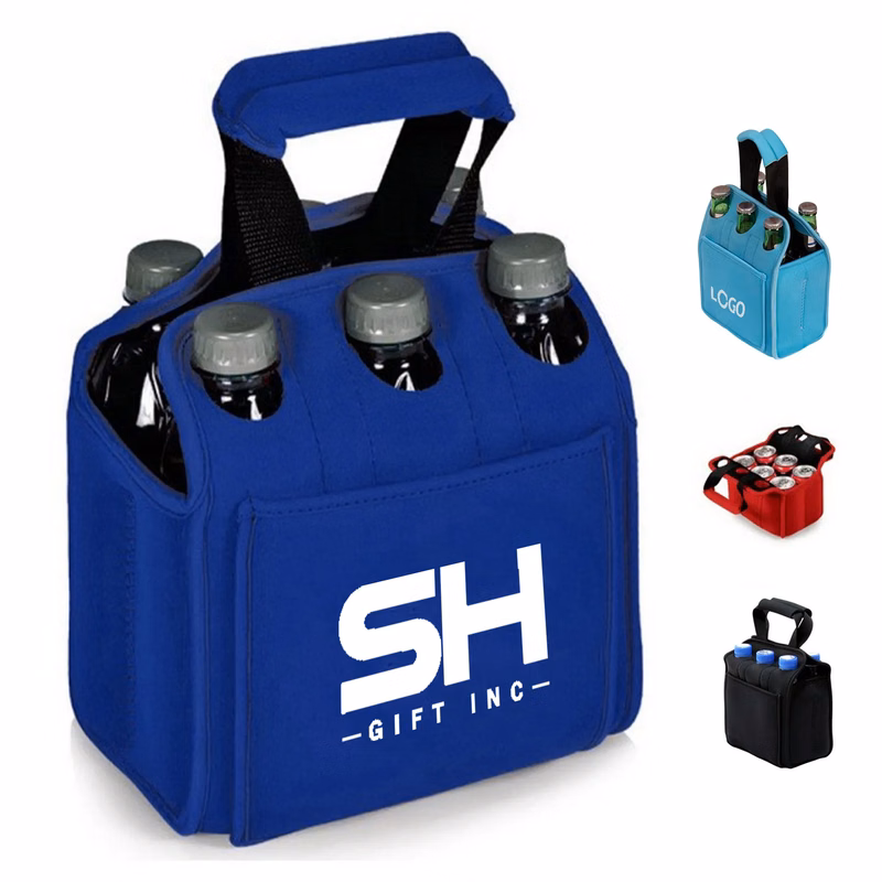 6 Pack Insulated Neoprene Bottle Cooler Bag