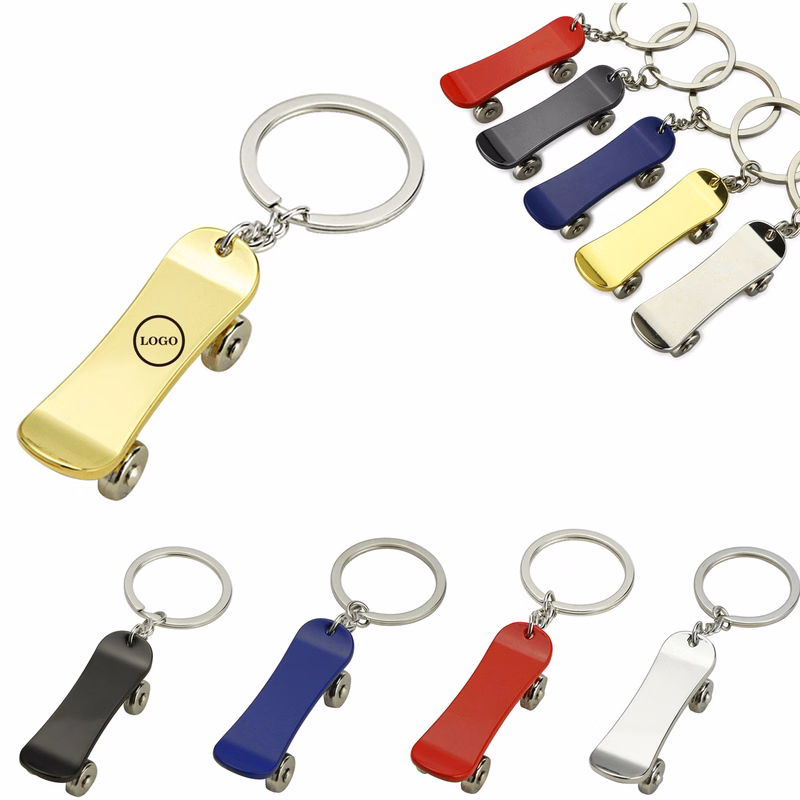 MOQ50 Eye-Catching Skateboard Keychain Business Gifts