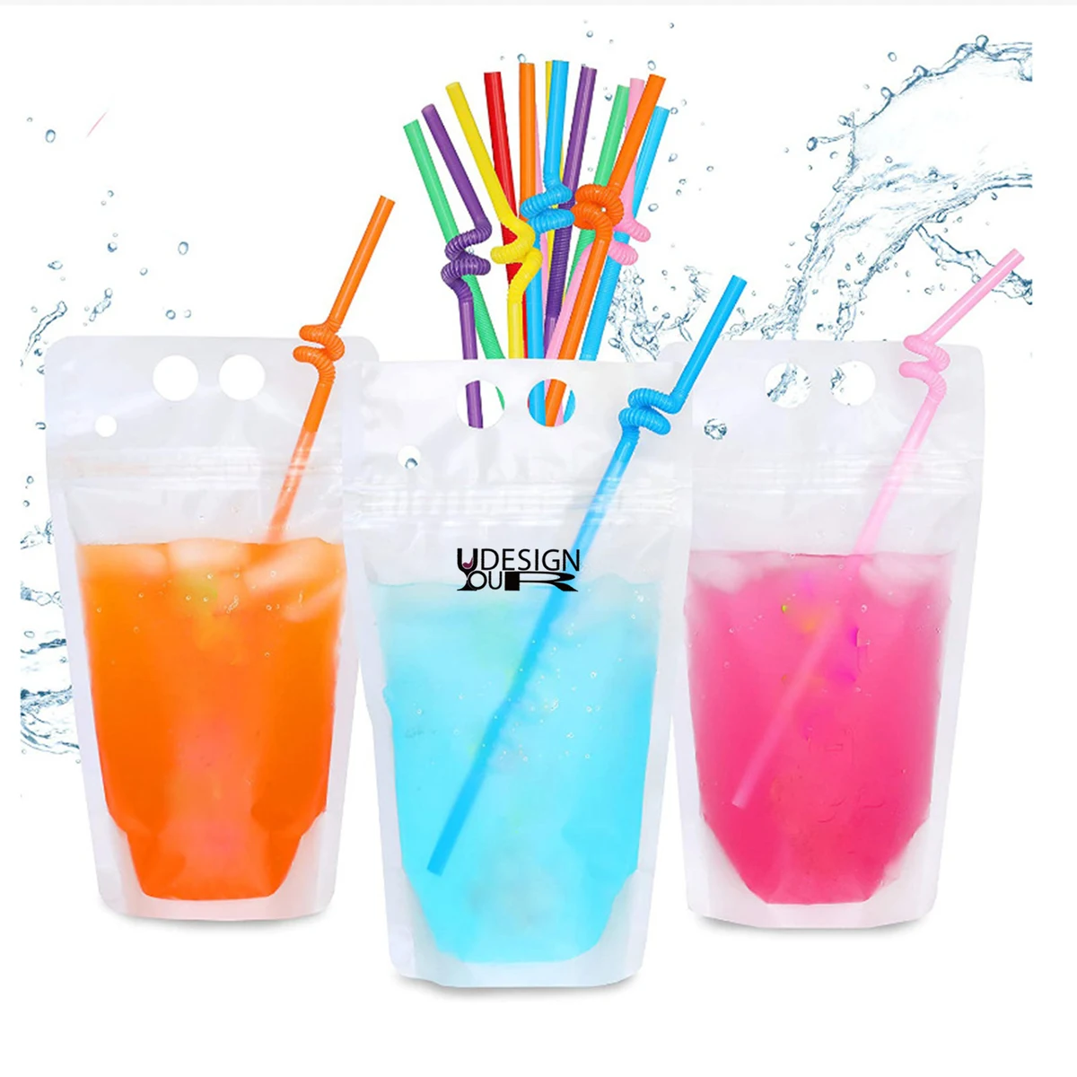 17oz Drink Bags for Parties - Refillable & Portable 1