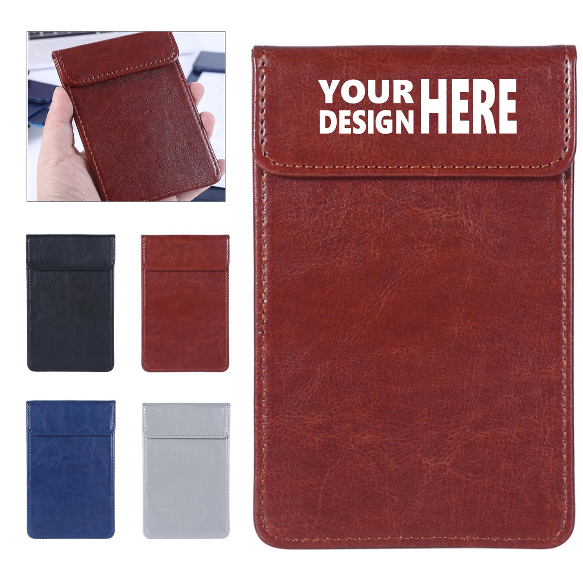 Leather Magnetic Order Pad Clipboard Holder Stand 1