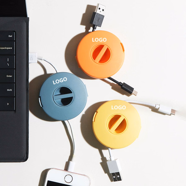 Convenient travel data cable storage box