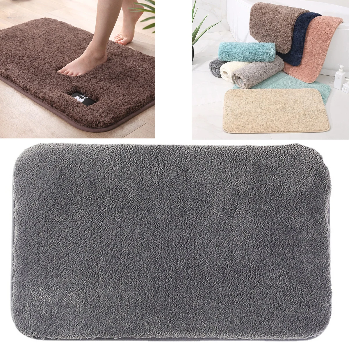 Ultra Plush Shaggy Bath Rugs Mat 1