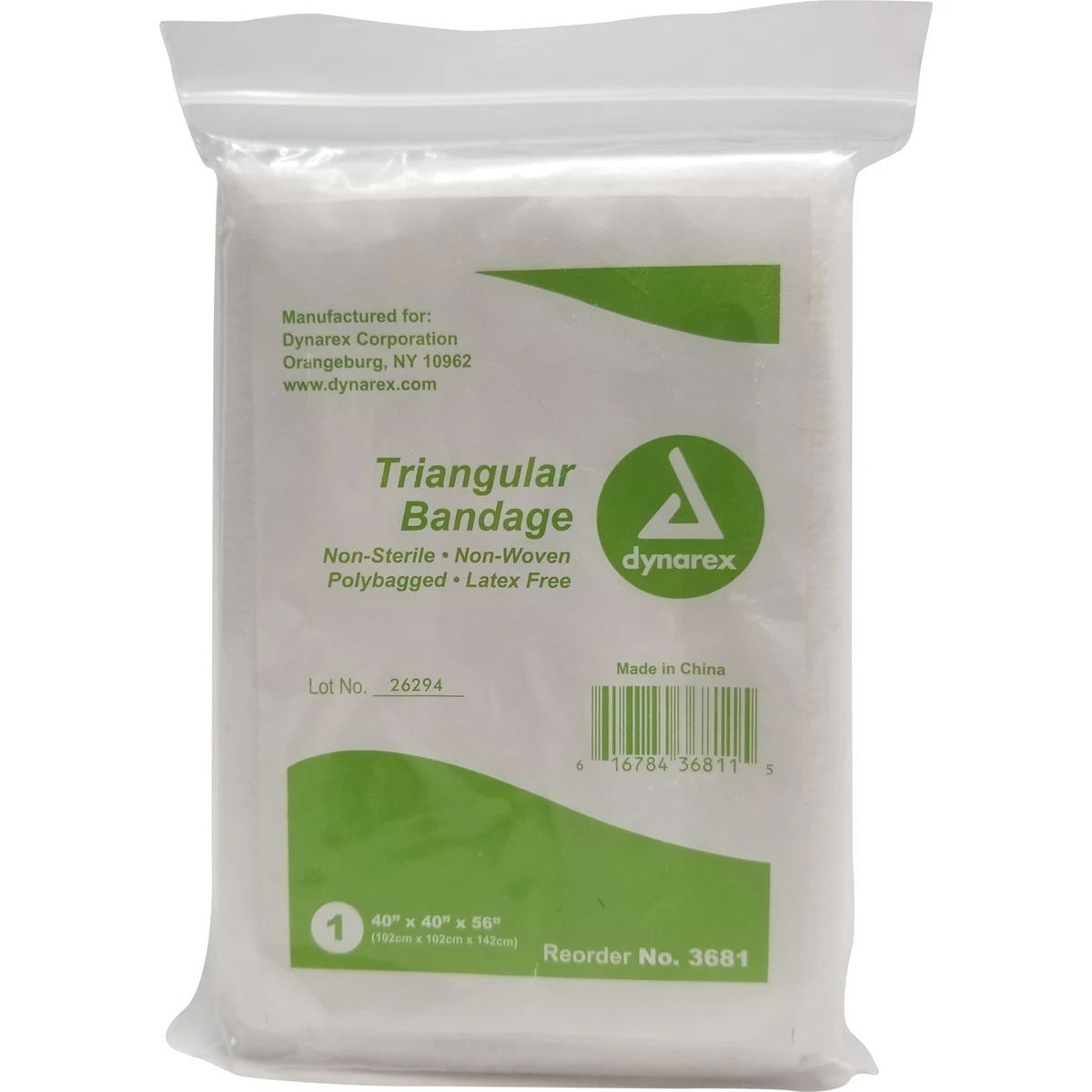Non-Woven Tri Bandage (Bulk) 1