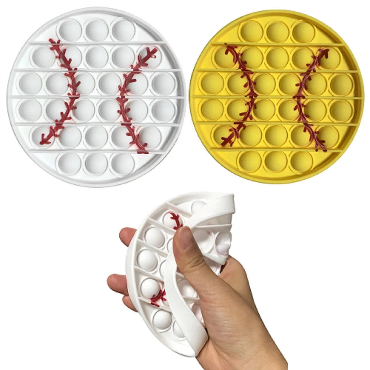 Baseball Push Pop Bubble Fidget Toy 1
