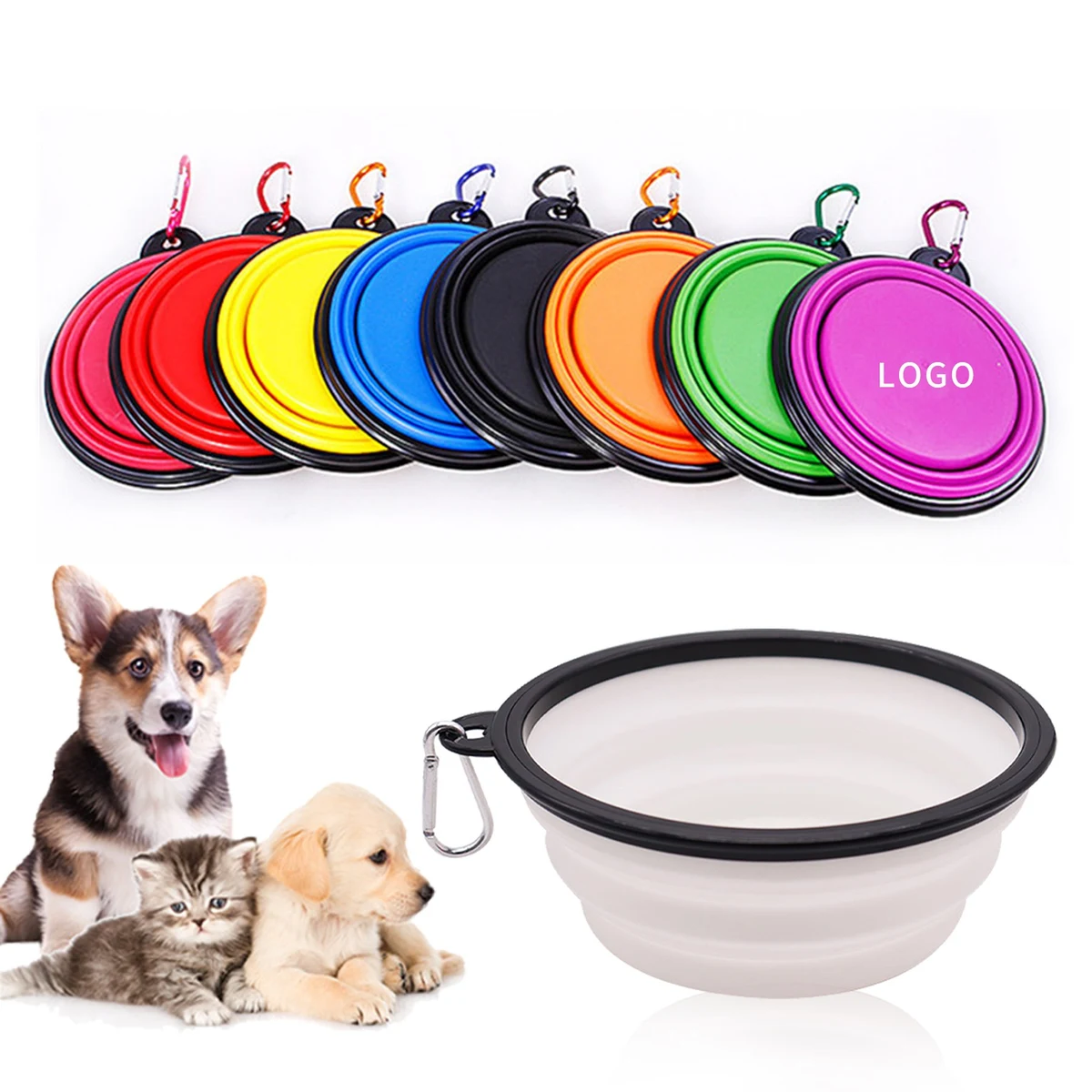 Pet Silicone Anti-Tipping Folding Bowl 1