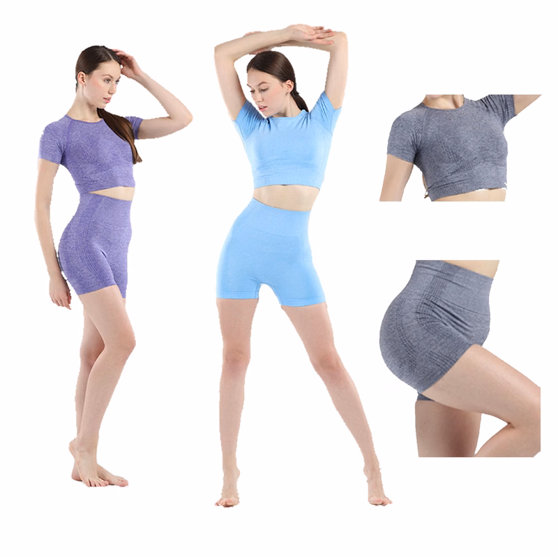 Women Sports Yoga Workout High Waist Tight 2Pcs Outfit Set