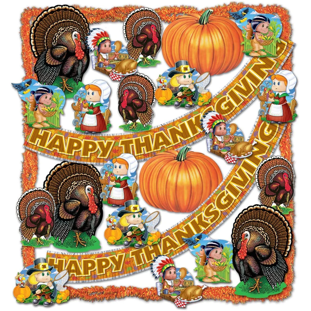 Thanksgiving Decorating Kits - 38 Pieces 1