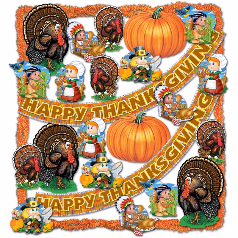 Thanksgiving Decorating Kits - 38 Pieces