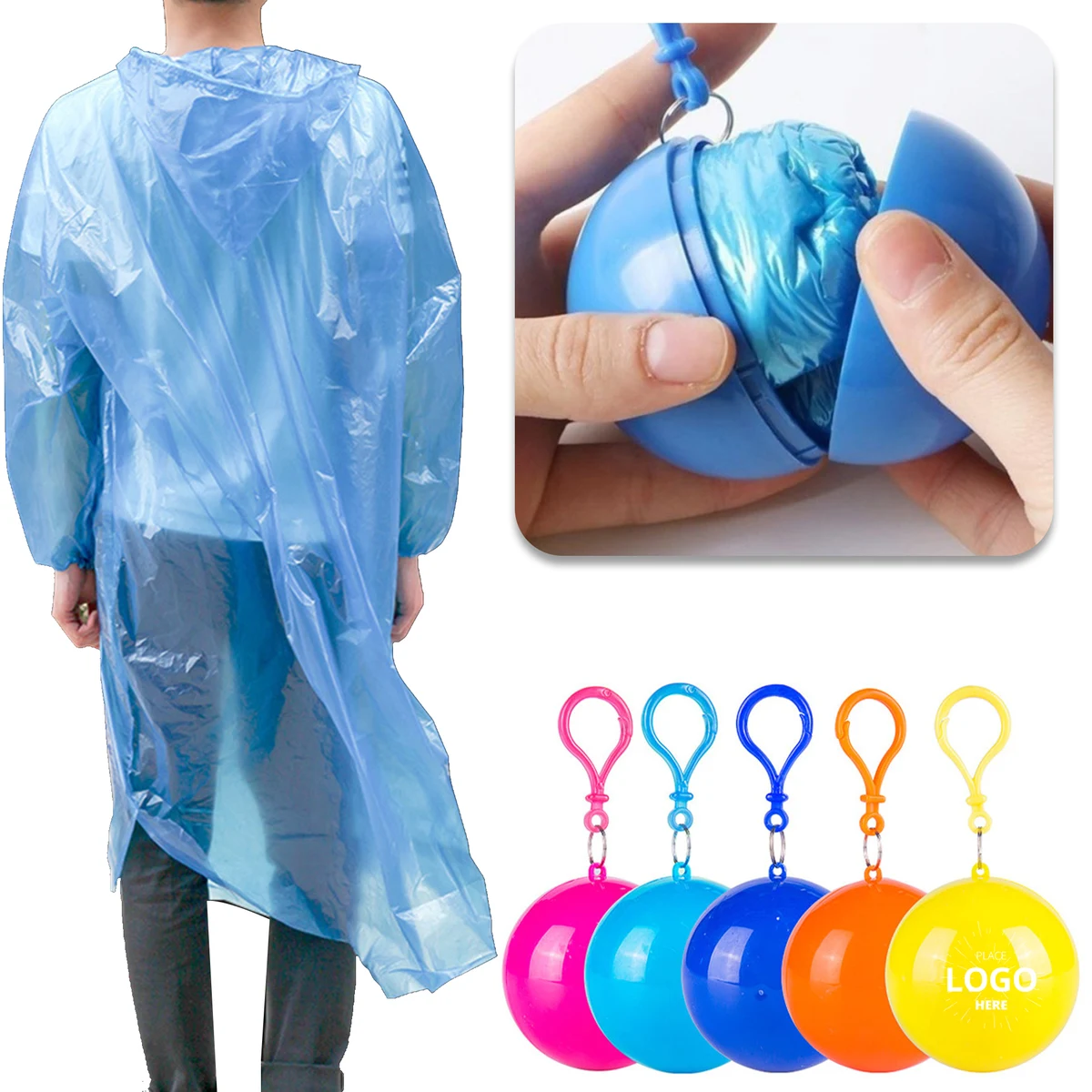 Portable Rain Poncho Rainwear Ball 1