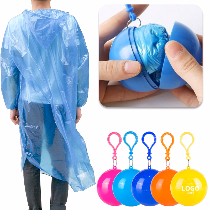 Portable Rain Poncho Rainwear Ball