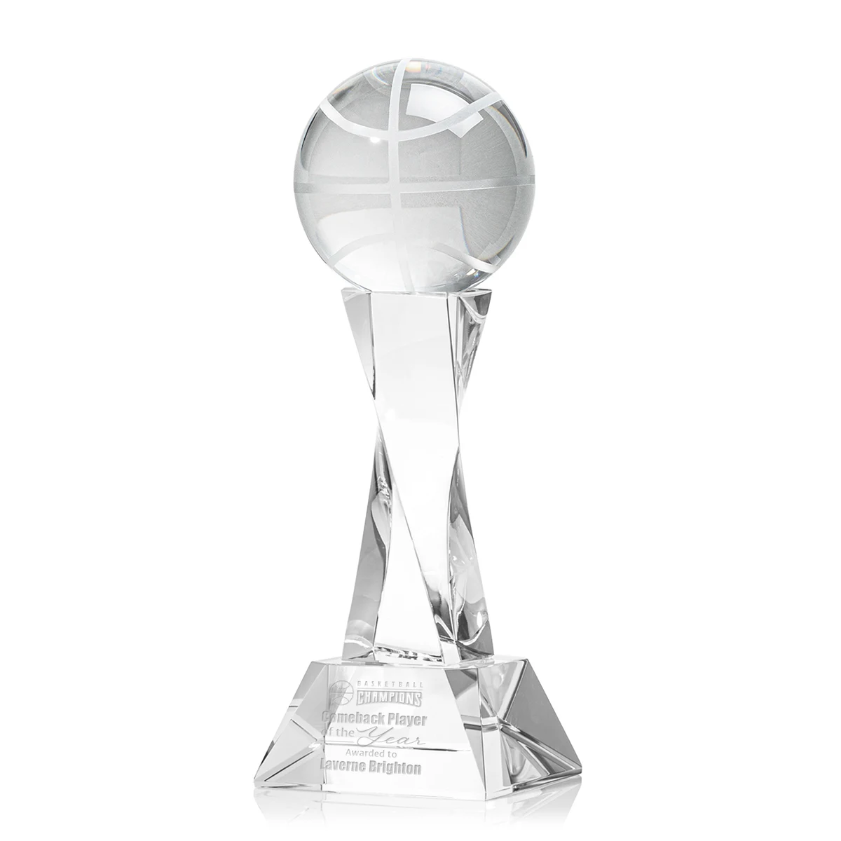 Basketball Award on Langport Base - Clear 1
