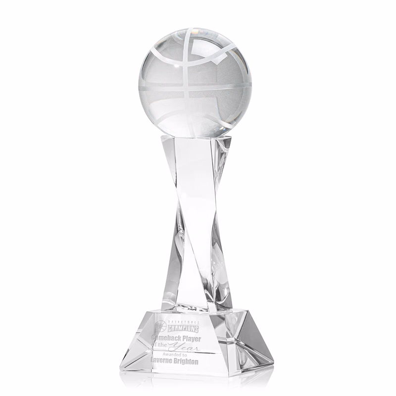 Basketball Award on Langport Base - Clear