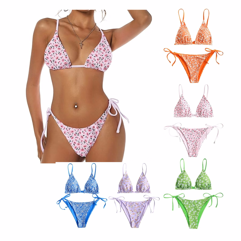Women's Floral String Bikini Set