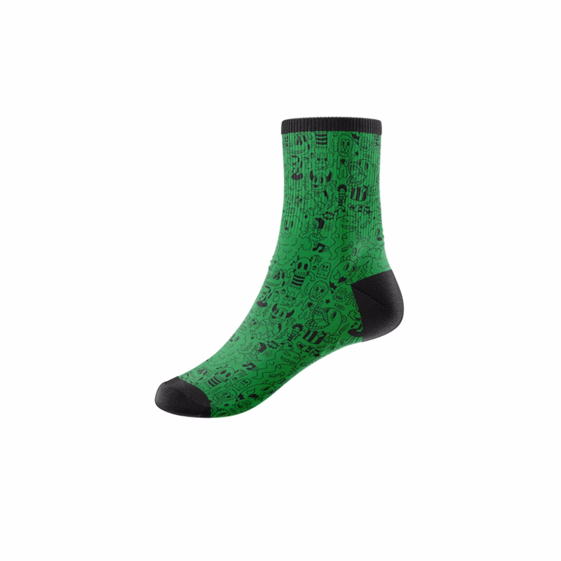Full Dye Sublimation Poly Spandex Quarter Socks