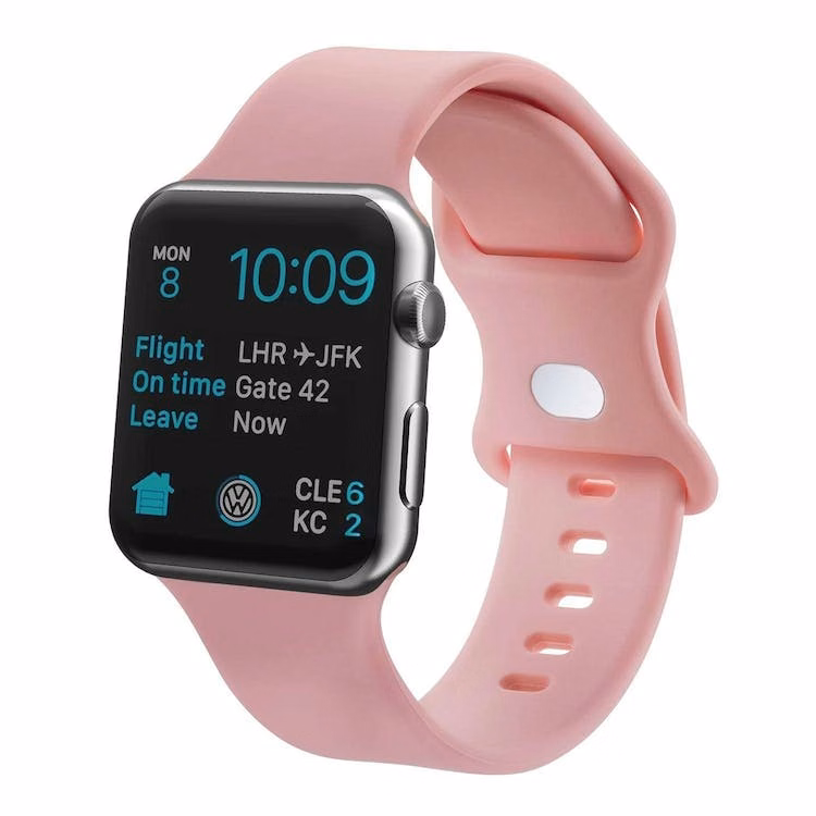 Apple Watch Bands - Pink Silicone 38mm/40mm/41mm Face