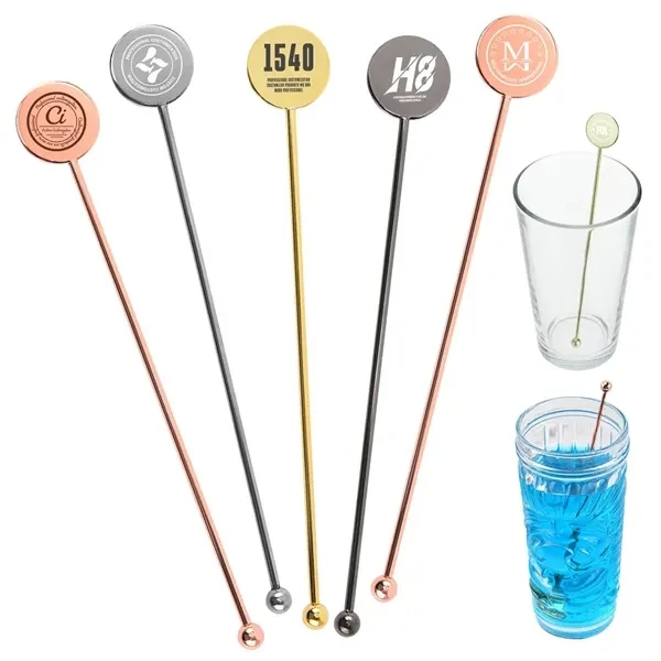 Custom 7 Inch Stainless Steel Cocktail Stirrer with Ball Paddle — Bar & Home 1