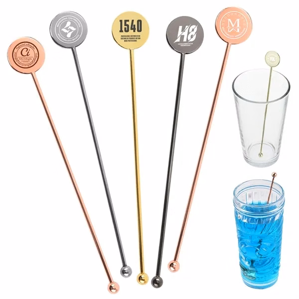 Custom 7 Inch Stainless Steel Cocktail Stirrer with Ball Paddle — Bar & Home