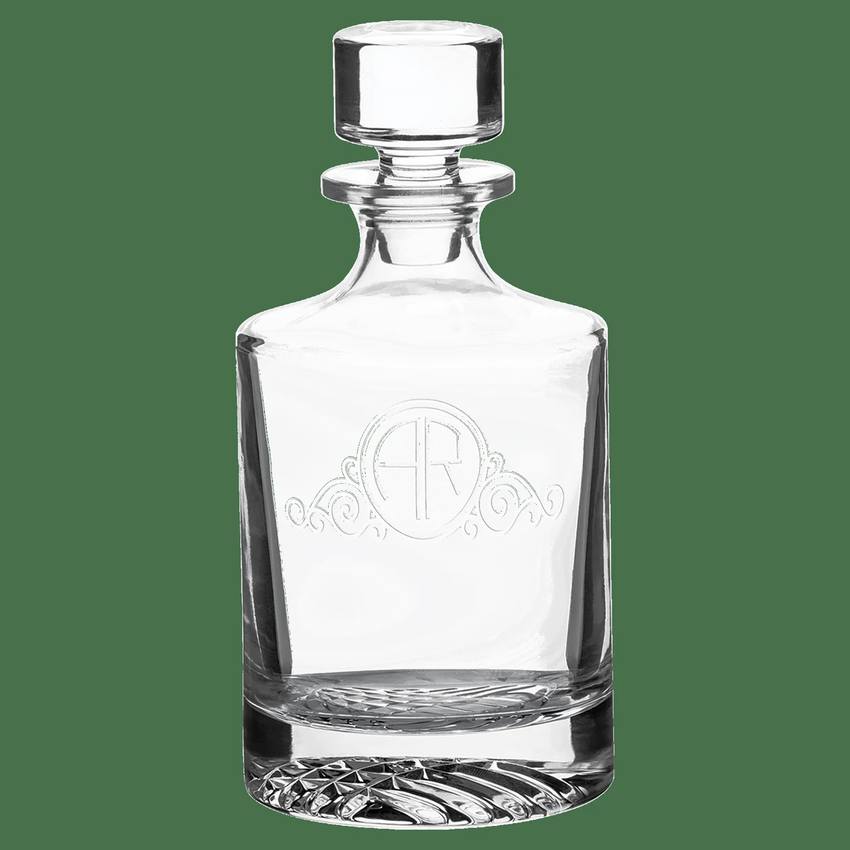 Polar Camel Clear 850 M L Round Glass Decanter in Black Gift Box with Printed Paper Sleeve 1