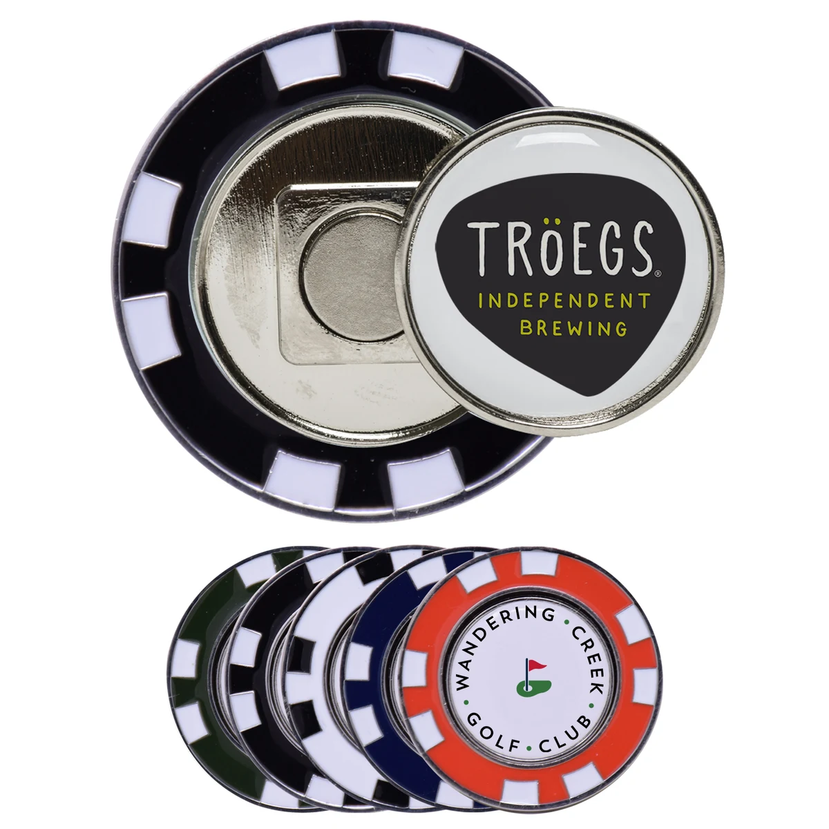 Metal Poker Chip with Removable Ball Marker 1
