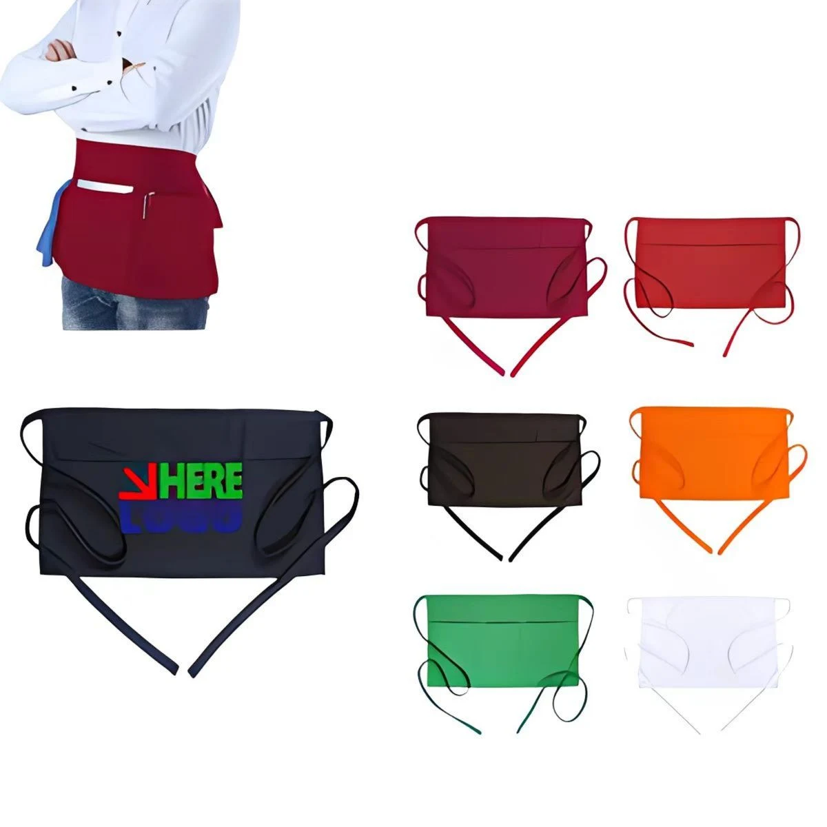 Waist-Tie Half Apron 1