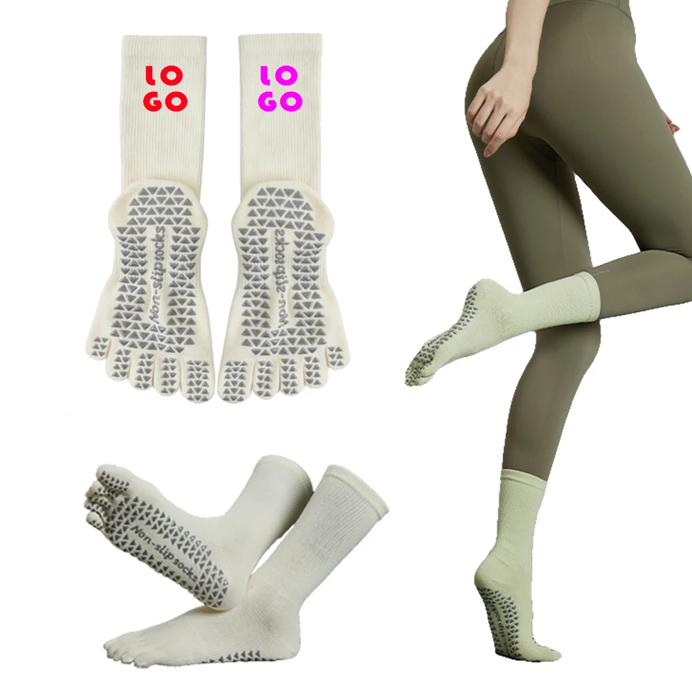 Five-Toe Mid-Calf Yoga Socks 1