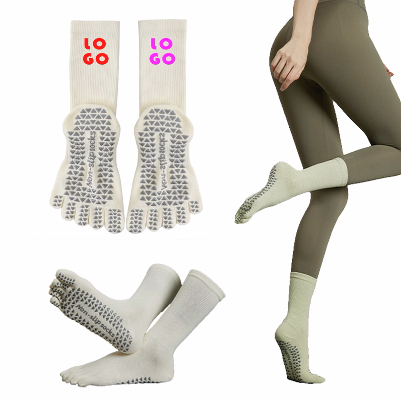 Five-Toe Mid-Calf Yoga Socks