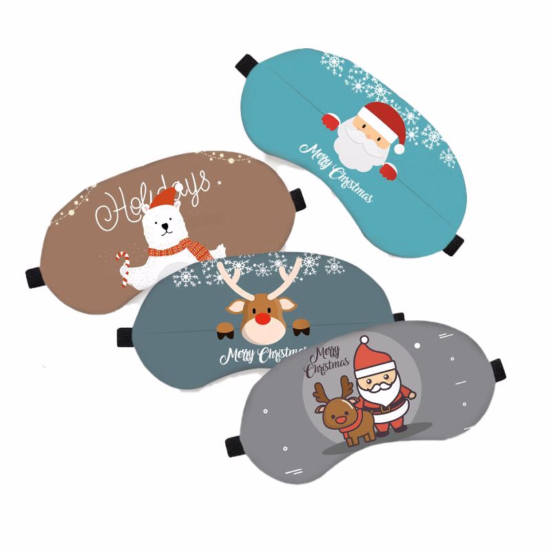 Christmas Sleeping Polyester Blindfold / Eye Mask