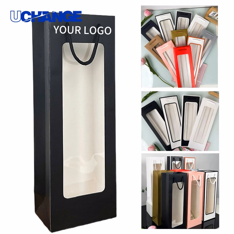 Wine Bottle Kraft Carry Bag Tote