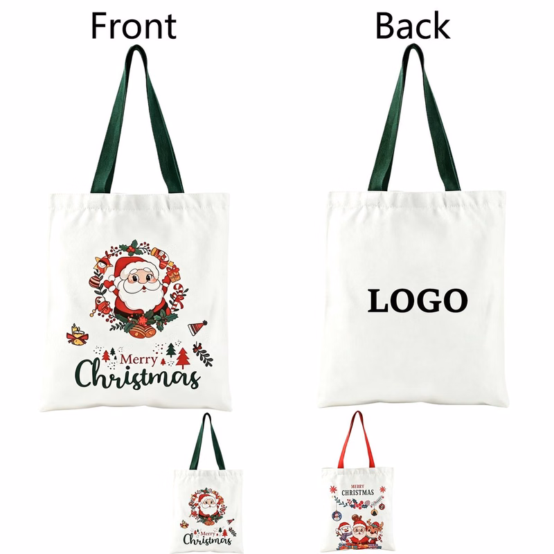 MOQ 20 Piece Christmas Canvas Tote Bag
