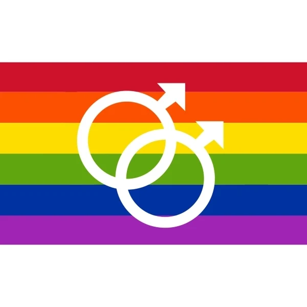 Double Male Motorcycle Flag 1