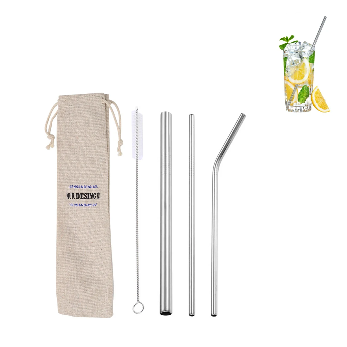 Clean Reusable Taste Metal Straw 1