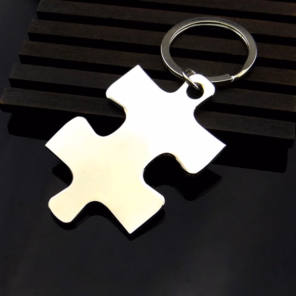 Custom Puzzle Piece Keychain with Full-Color Imprint — Creative Trade Show & Corporate Gift