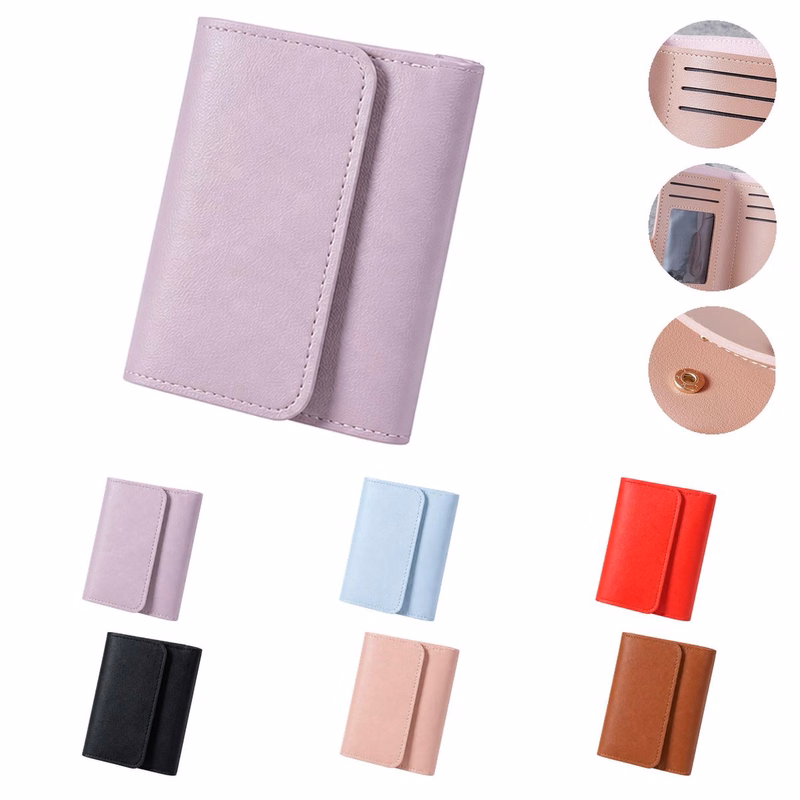 Compact Trifold Organizer Short Ladies Wallet