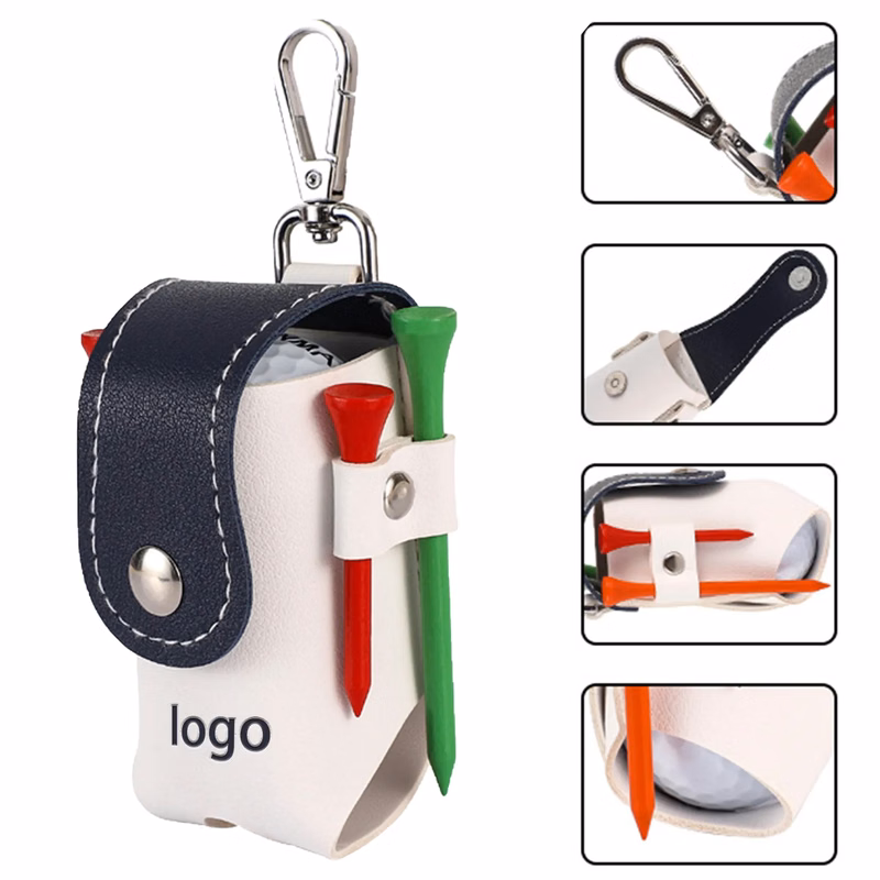 Color matching PU leather golf ball bag