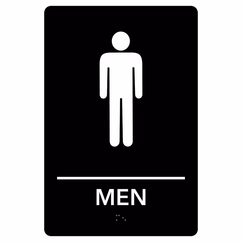 Men Restroom Pre-Designed ADA Sign
