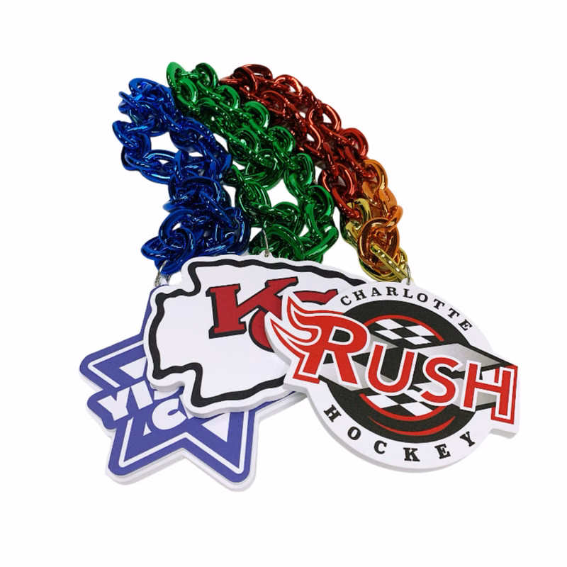 Custom 3D Foam Fan Chain Necklace