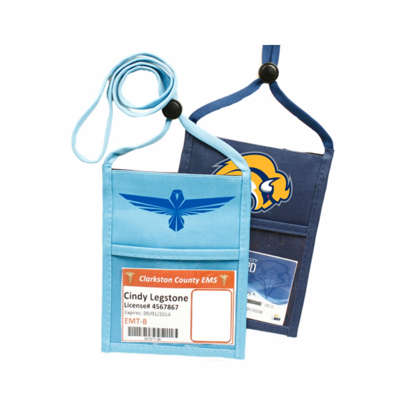 Premium Double Window Pouch with 3/8" Lanyard